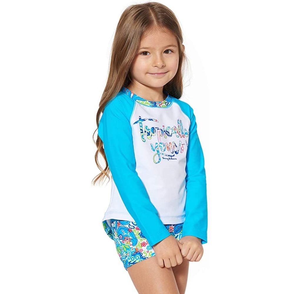 🆕️ Tommy Bahama 2 pc Rashguard Swimsuit